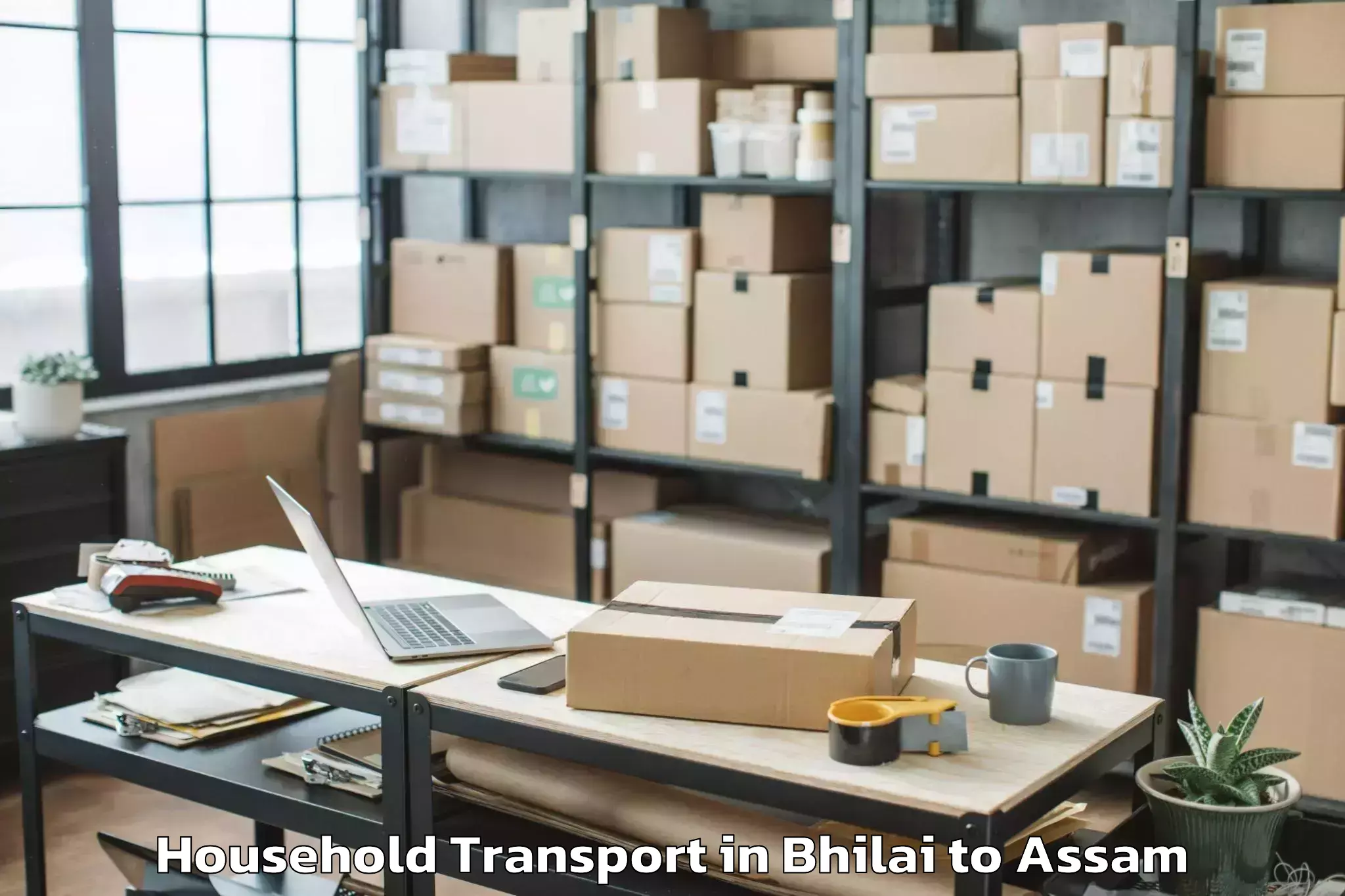 Get Bhilai to Sualkuchi Household Transport